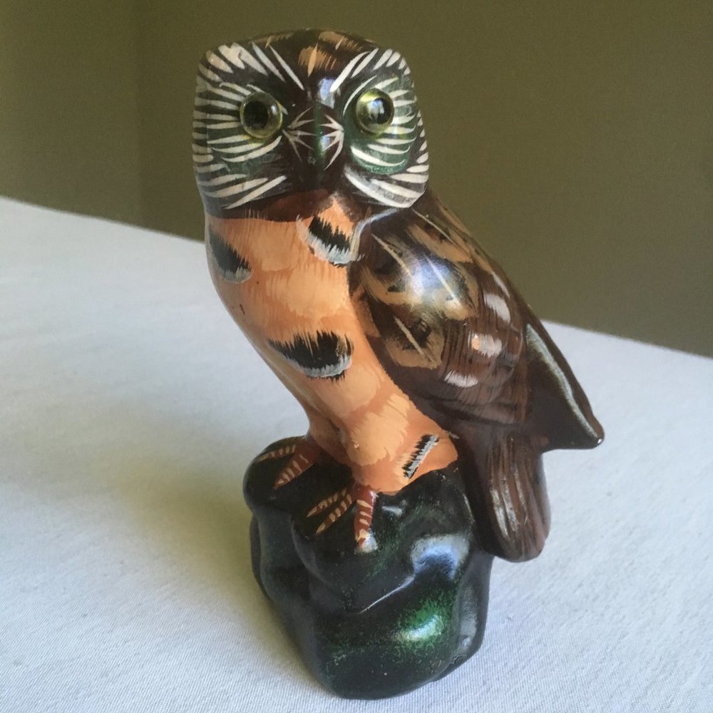 Vintage Owl Figurine. 5.5" High.
